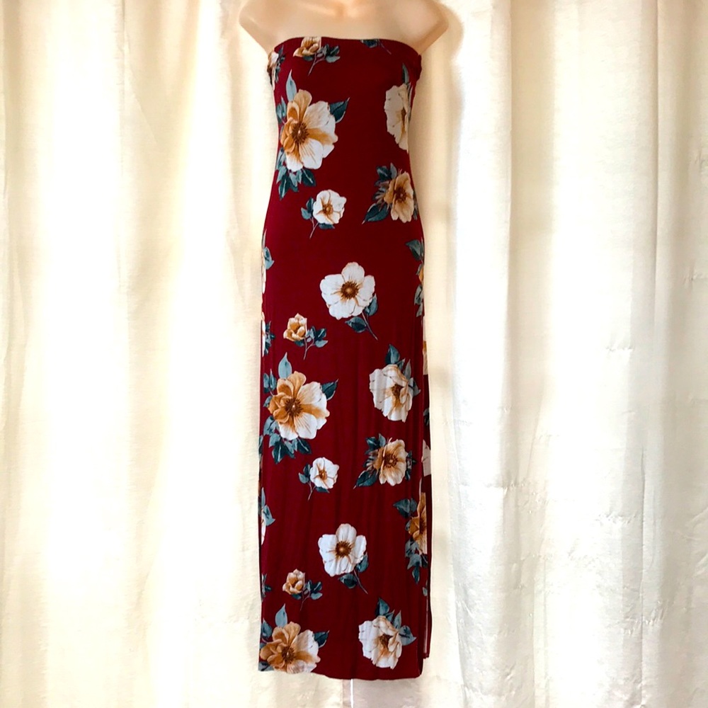 Strapless floral dress by HeartHips size Small